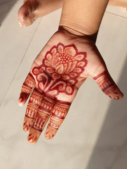 The stain getting darker, captured in the sunlight.