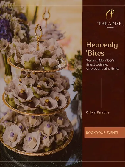 Heavenly bites. This three-tiered stand displays our delicate, flower-shaped sweets, a beautiful centerpiece for any dessert table.