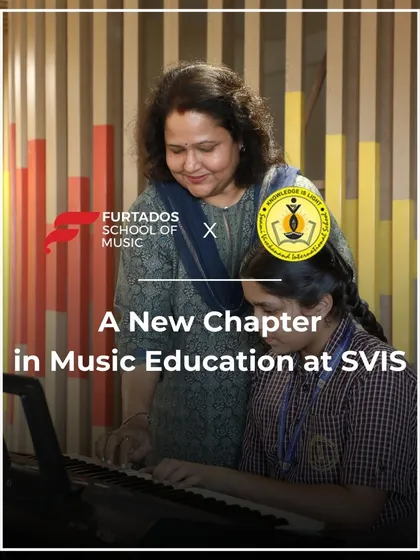A successful partnership in action. This image captures the beginning of a new chapter in music education at SVIS, where I am integrating our FSM Music Labs. This demonstrates my commitment to working closely with school leadership to foster a culture of creativity.