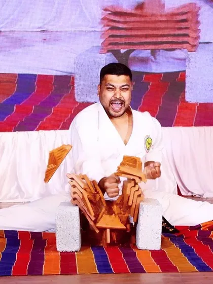 True mastery combines power, flexibility, and intense focus. As a Renshi, I demonstrate that the principles we teach are achievable through years of dedicated practice, like this tile breaking demonstration while in a full split.