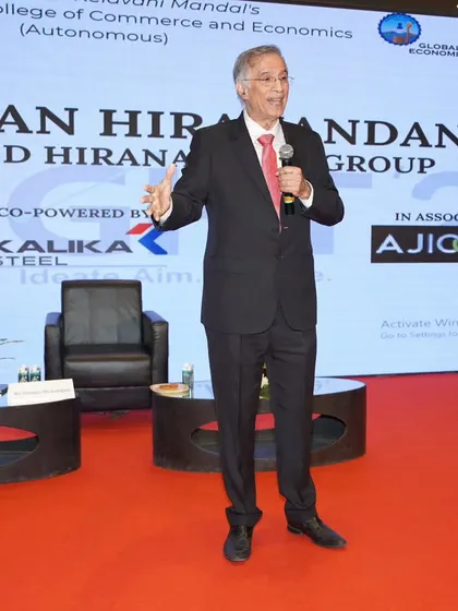 The visionary Mr. Niranjan Hiranandani delivering his keynote at the GYES '24. It is my responsibility to facilitate these powerful moments and ensure the speaker has the full attention of the room.