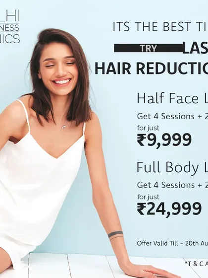 Getting started with laser hair reduction has never been easier. We offer specialized packages for different needs, whether you're looking for a half-face treatment or a full-body solution. This offer gives you a clear idea of the investment for long-term smooth skin.