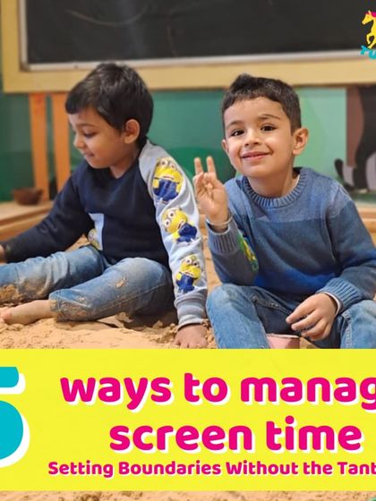 Two boys enjoying some screen-free fun in the sandpit. I offer plenty of engaging alternatives to electronics to encourage active and imaginative play.
