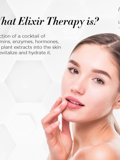 What is Elixir Therapy? It's a treatment where I inject a customized cocktail of vitamins, enzymes, and plant extracts into the skin to revitalize and hydrate it from within.