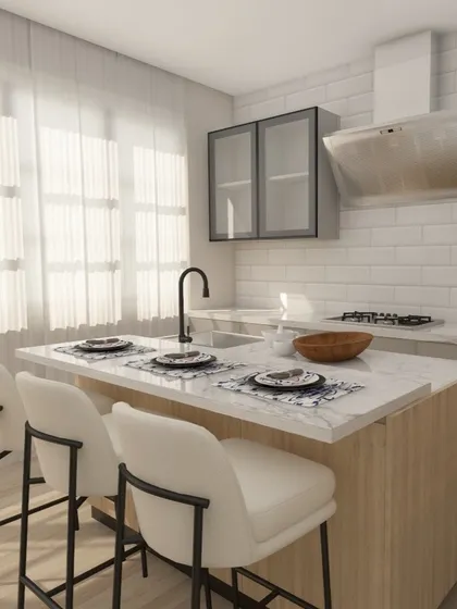 A collection of our 3D design concepts, showcasing various styles, color combinations, and layouts for kitchens, bedrooms, and living rooms. This is the first step in bringing your dream home to life.