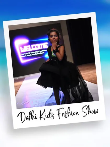 Blowing a kiss to the judges and the crowd, this young model is a natural performer. My events are a safe space for kids to come out of their shells.