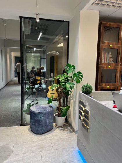 The same view of our reception and classroom. We believe in transparency and an open, collaborative environment.