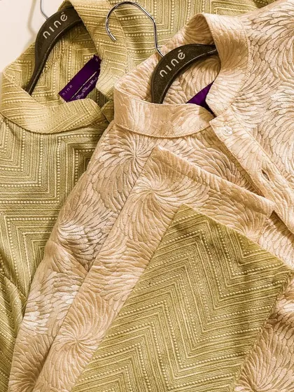 A selection of our self-patterned kurtas. These pieces are perfect for the man who appreciates understated elegance and fine craftsmanship.
