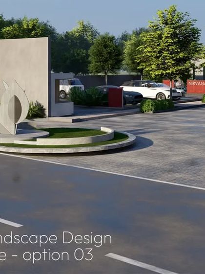 A second sculpture option for 'Nirvana', featuring a more fluid and organic form. Presenting multiple options allows for a collaborative process with the client to find the perfect artistic expression for their project.