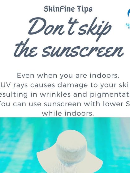 A crucial tip: don't skip sunscreen even when you are indoors. UV rays can penetrate windows and cause skin damage, so it's important to stay protected.