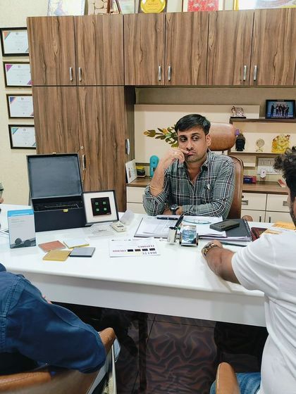A productive discussion with Architect Ravi Dhoot in his Jodhpur office. We work closely with architects to ensure our solutions perfectly align with their design intent.