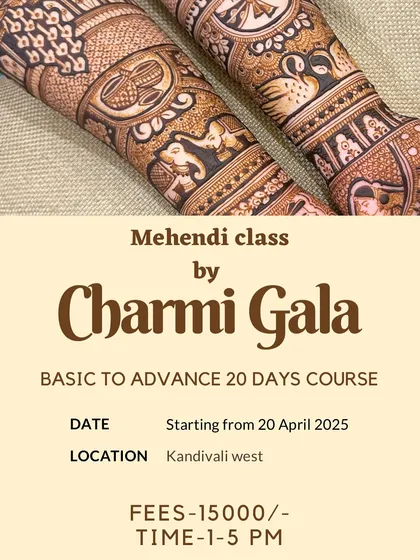 My next Basic to Advance 20-day course is starting soon in Kandivali West! If you want to learn this beautiful art and maybe even join my team, this is your chance. Book your seat today. ♥️