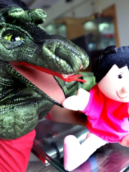 A duplicate of the image created to raise awareness about the situation in Manipur, using puppets to convey a powerful message.