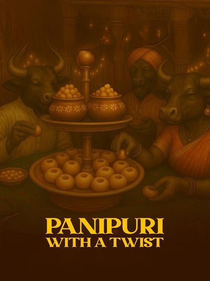 Even the food gets a theme. 'Pani Puri with a twist' was part of our unique wedding party experience.