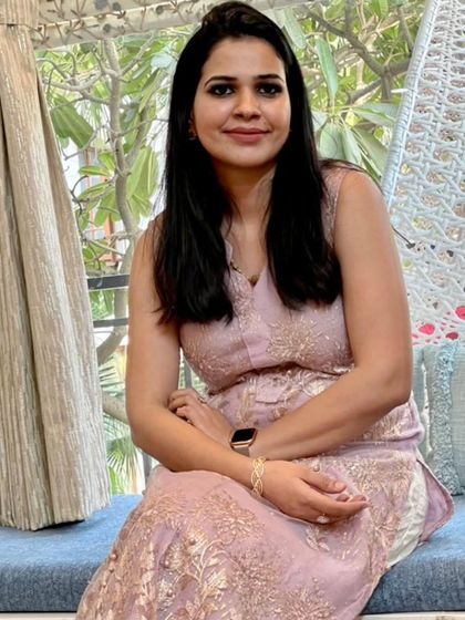 This mauve-pink suit is another one of my go-to festive outfits. The color is unique and the embroidery is so delicate.