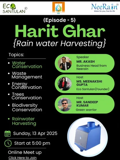 We believe in sharing knowledge. This event on rainwater harvesting was part of our "Harit Ghar" series, aimed at empowering people to make their homes more sustainable.