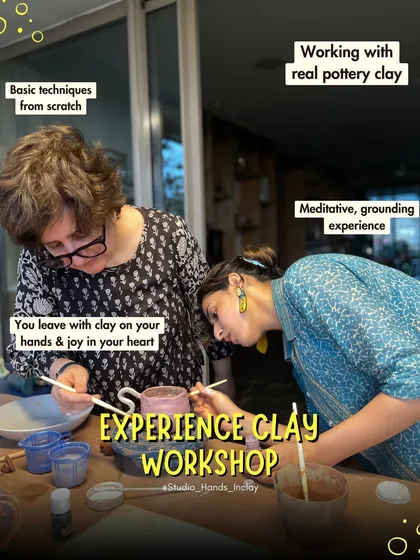 This is what our Experience Clay workshop is all about: learning basic techniques in a meditative, grounding experience. You leave with clay on your hands and joy in your heart.