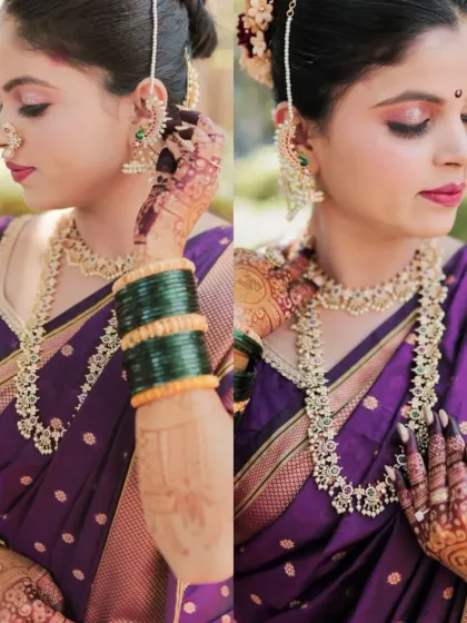 Seeing my customers happy is the best feeling. This client looks absolutely radiant in our traditional Karnaful and necklace set, showing how the right jewellery completes the look.