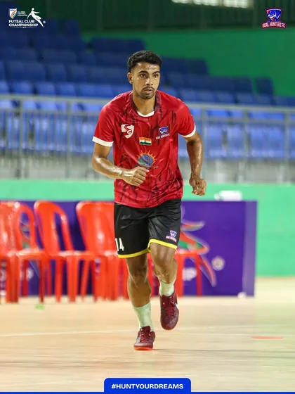 Intense focus during the semi-final warm-up.