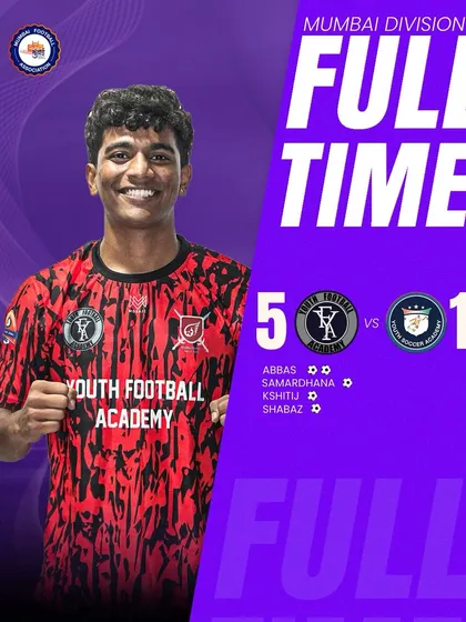 A dominant 5-1 win to kick off our Mumbai Division 1 season. This result shows the attacking power of our squad, with goals from Abbas, Samardhana, Kshitij, and Shabaz.