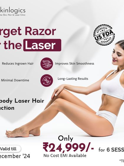 Forget the razor and switch to a lasting solution. This offer for full-body laser hair reduction includes six sessions using US FDA-approved technology to reduce ingrown hairs and improve skin smoothness.