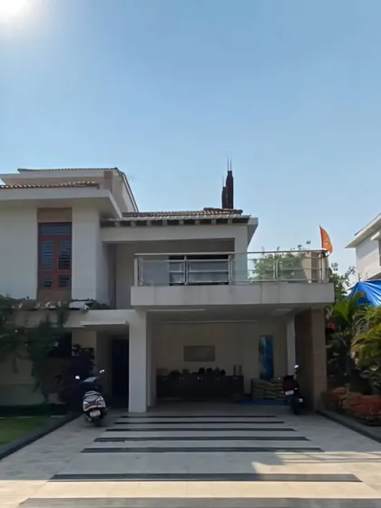 The original state of the Hyderabad villa, a conventional structure that served as the foundation for our comprehensive redesign. This image represents the starting point of our architectural intervention.