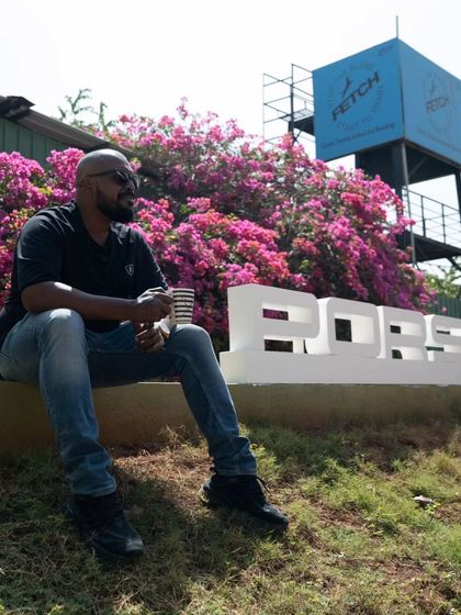 A quiet moment at the Fetch facility, with the Porsche branding in the background. A great collaboration.