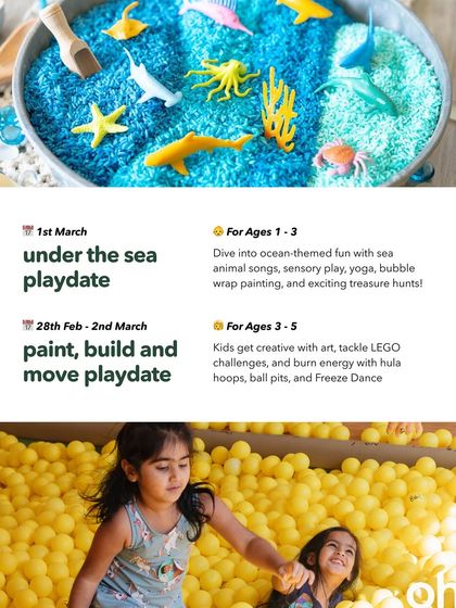 Stay updated with our upcoming events. These posters give you a peek into the exciting, themed playdates we have planned, from Peter Rabbit's Garden Party to a Brik Oven Pizza Making day.