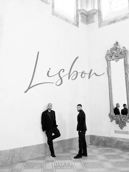 A stylish black and white shot from our trip to Lisbon for a destination wedding. We bring a certain vibe not just to the music, but to the whole event.