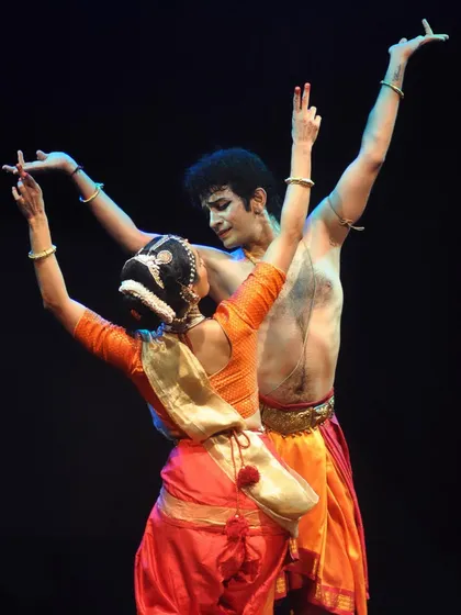 Dance is a conversation. Here, in a duet with Pavitra Krishna Bhat, our two distinct classical styles, Kuchipudi and Bharatanatyam, engage in a dialogue, creating a story that is richer for our shared presence on stage.
