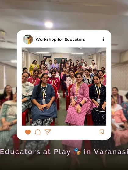 A wonderful group of educators at play during a workshop in Varanasi. My sessions for teachers are all about sharing practical, simple techniques to make any lesson more engaging and memorable through storytelling.