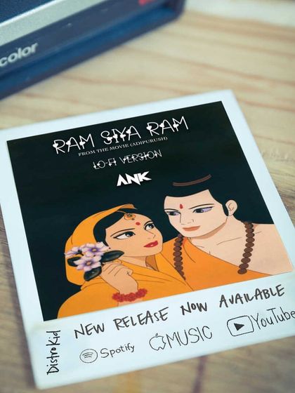 Another look at the release announcement for my "Ram Siya Ram" Lo-Fi chill version, showing that my music is distributed professionally via DistroKid.