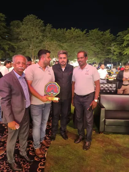 A proud moment as our coaches receive the award for the Best Women's Team in the U-23 category from the Maharashtra Cricket Association.
