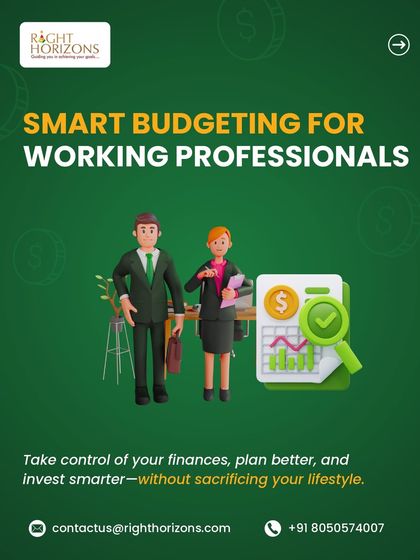 The cover slide for our carousel on smart budgeting for working professionals. It sets the stage for learning how to take control of your finances and invest smarter without sacrificing your lifestyle.