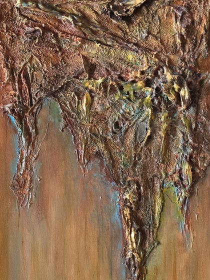 From my first textured artwork to where I am today, this piece represents a part of my journey. I love exploring how different materials can tell a story.