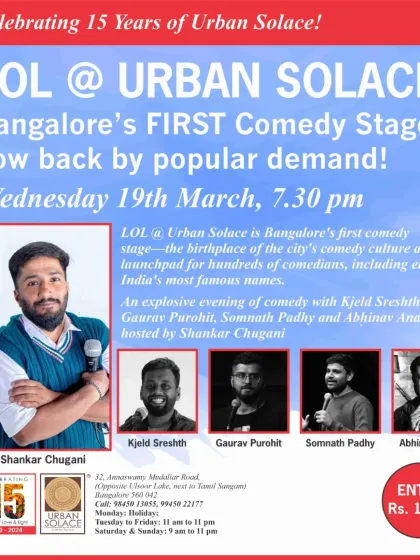 Another poster for our Wednesday comedy night, back by popular demand. We love bringing laughter and joy to our community every week.