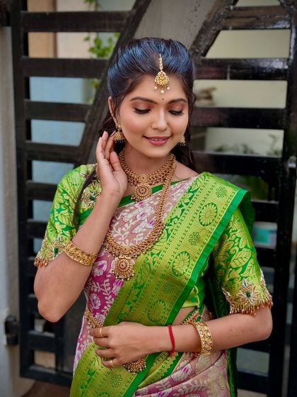 South Indian Bridal Drapes photo 58