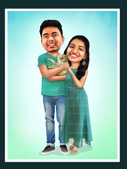 Sreeni - Custom Digital Portraits & Illustrations Wedding & Engagement Caricatures photo 15