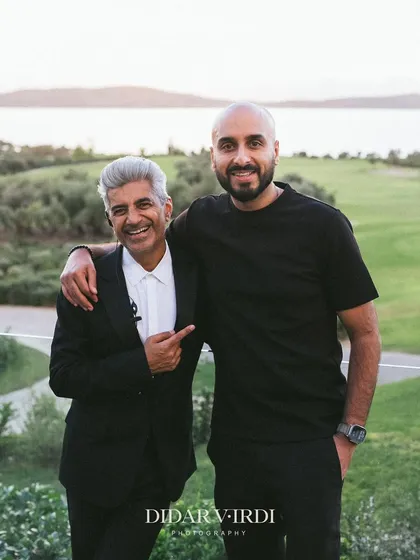 Connecting with the legendary wedding planner Manish Malhotra at a destination wedding in Greece. It's always inspiring to work with the best in the industry.
