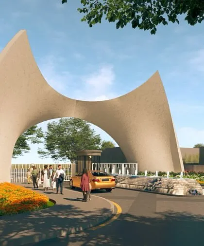 Another gateway concept inspired by mythical symbolism, designed to create a memorable and spirited entrance for a new community.