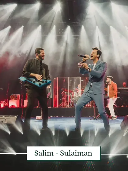 Salim and Sulaiman captivating the audience. We specialize in creating these concert-like experiences, managing every aspect of production and artist coordination for a flawless show.