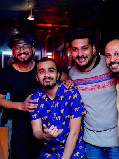 It is not just about music, it is about family. Posing with my crew and fellow artists after a successful Saturday night gig at Drava.