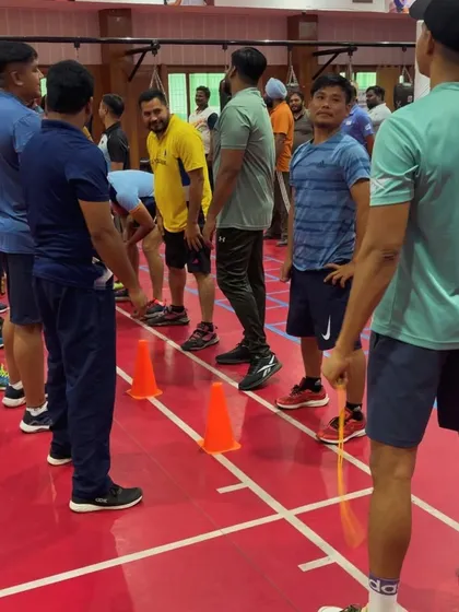 Leading a practical session with boxing coaches. My workshops are a mix of theory and hands-on application to ensure the learnings are immediately useful.
