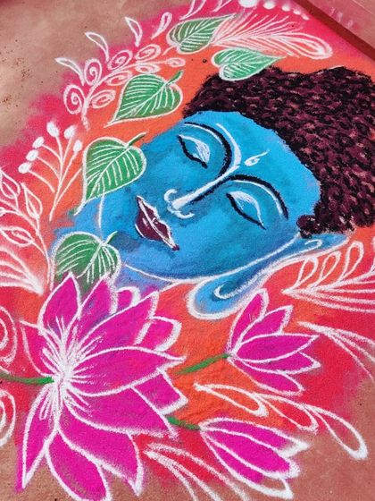 Anesha Artgallery - Indian Folk Art & Home Decor Rangoli & Kolam: Ephemeral Beauty photo 4