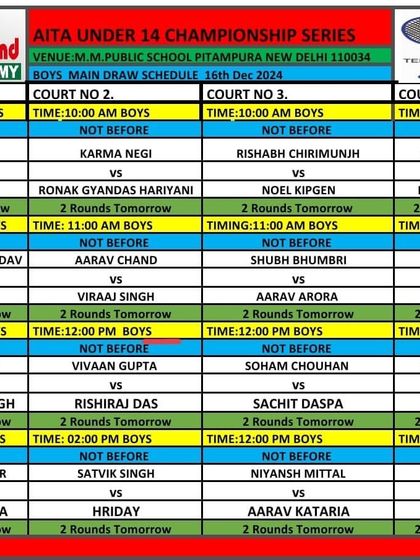 Tournament Schedules & Information photo 5