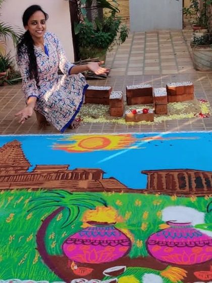 Anesha Artgallery - Indian Folk Art & Home Decor Rangoli & Kolam: Ephemeral Beauty photo 13