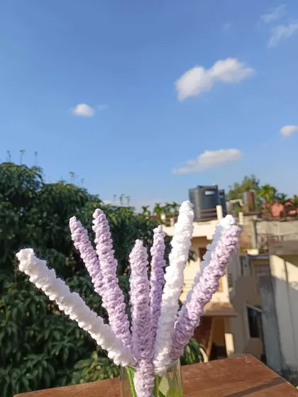 Another shot of the pretty lavender stems against the sky.