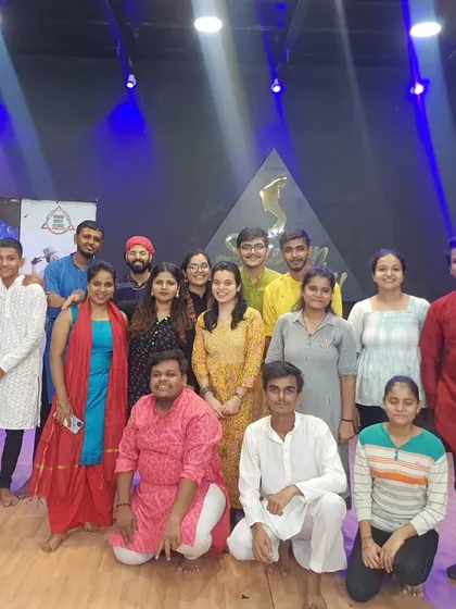 More smiles from our fun-filled Garba workshop. It's always a joy to see so many people come together and share in the festive spirit through dance.