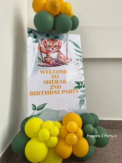 Explore my jungle, safari, and animal themed decorations. I use a variety of elements like character cutouts, welcome signs, and custom props to create a fun and wild adventure.