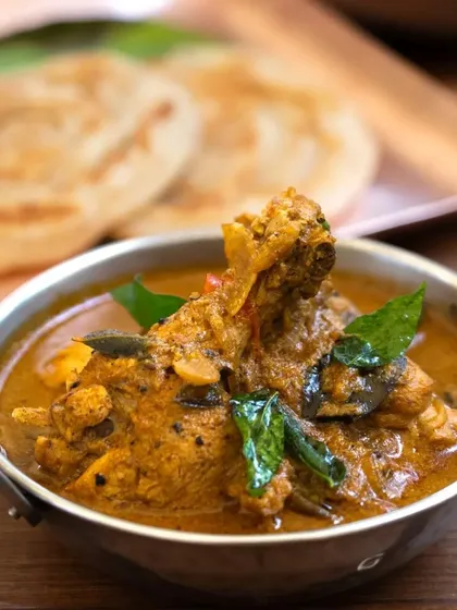 A rich and flavourful chicken curry served with flaky parottas, part of the exclusive set menu I curated for the Hyatt Centric event.
